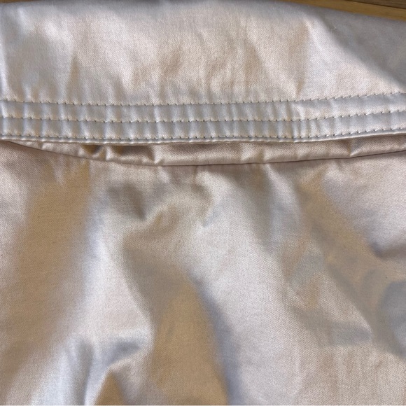 BEBE Womens Trench coat Sz S classic fairy work school, going out, shiny beige - Picture 12 of 16